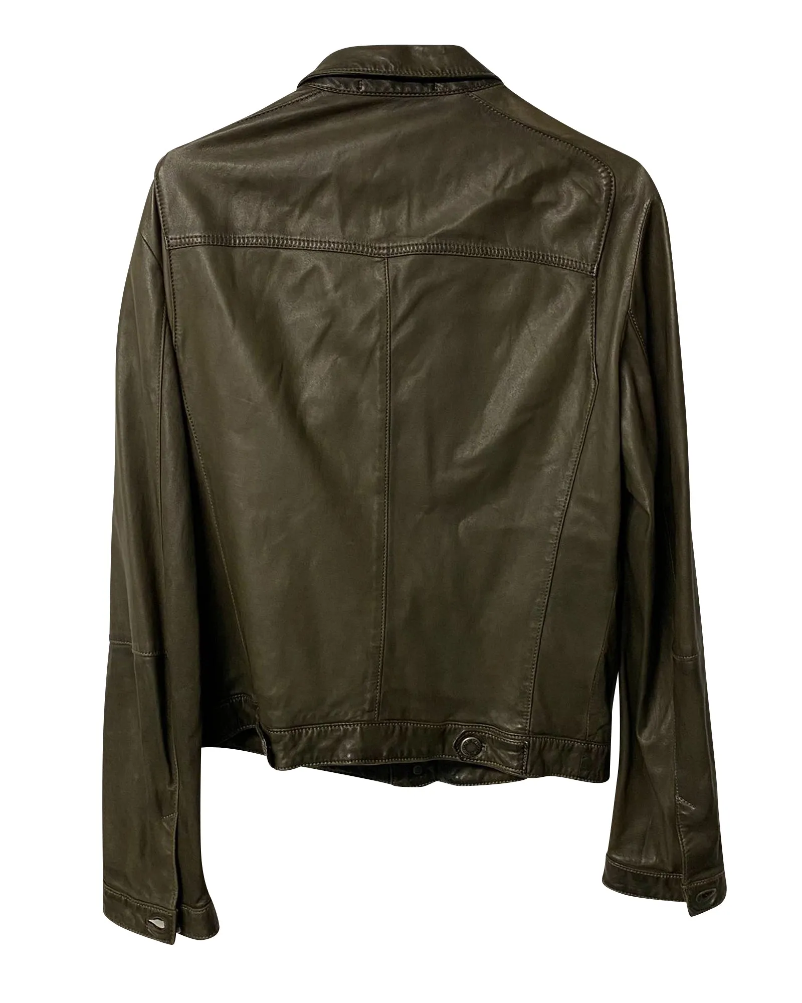 Neil Barrett Jacket in Khaki Leather