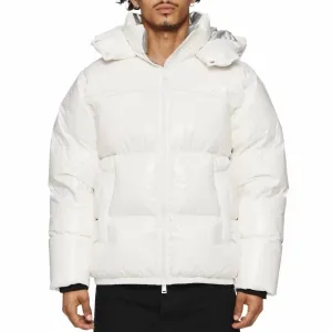 Nylon Down Puffer Jacket In Snow White