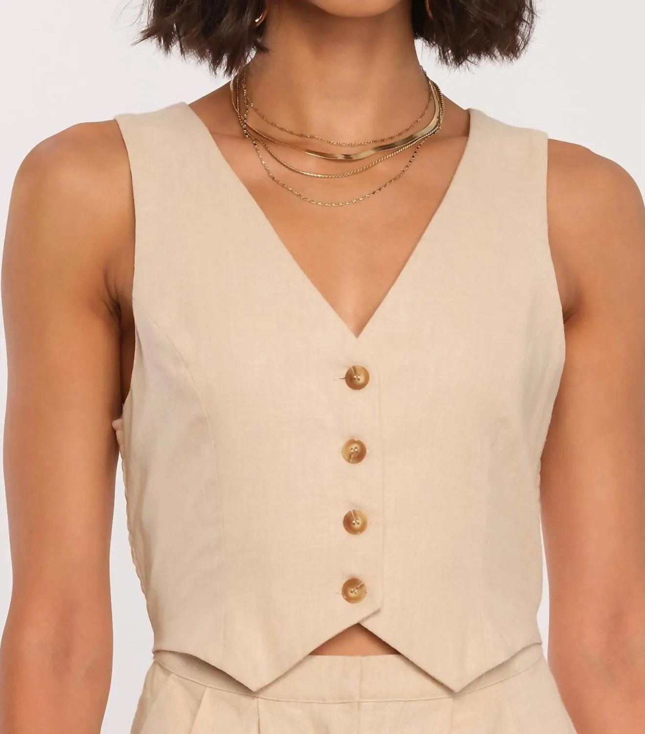 Oliver Romper In Bisque