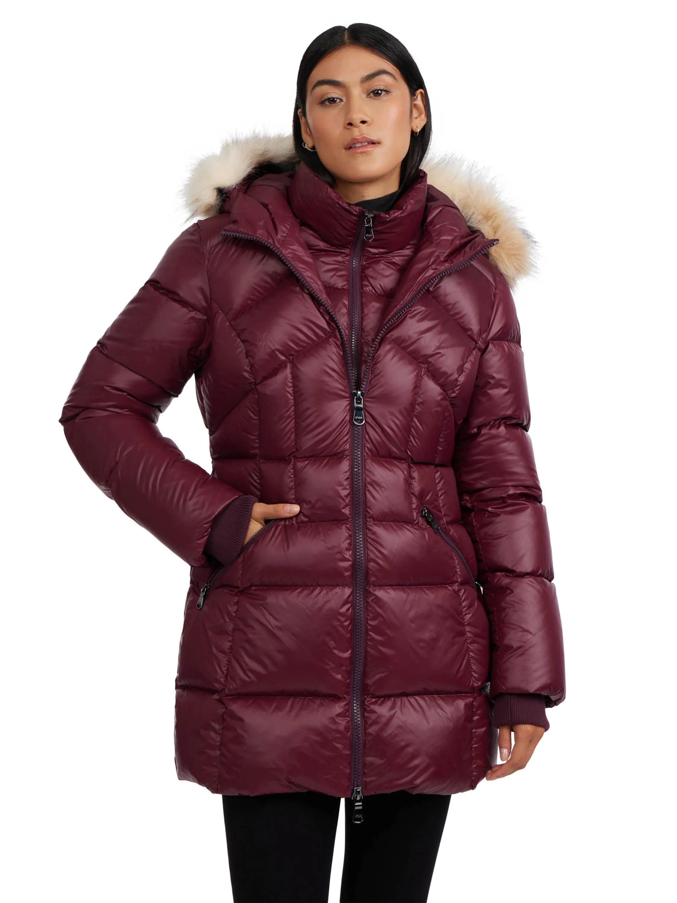 Pajar Women’s Ares Fixed Hood Puffer with Fixed Bib