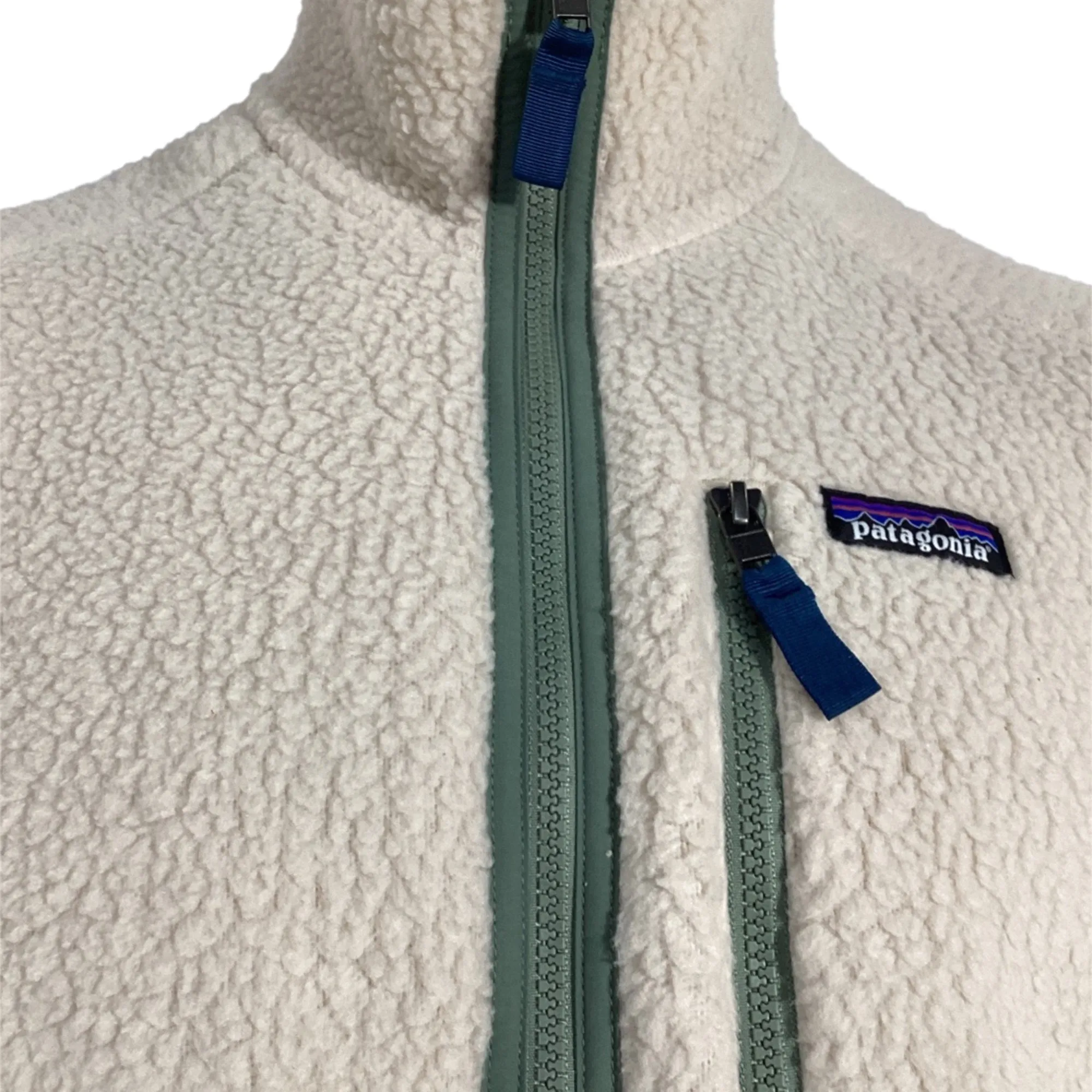 Patagonia Retro Pile Sheared Vest Jacket in Cream Polyester