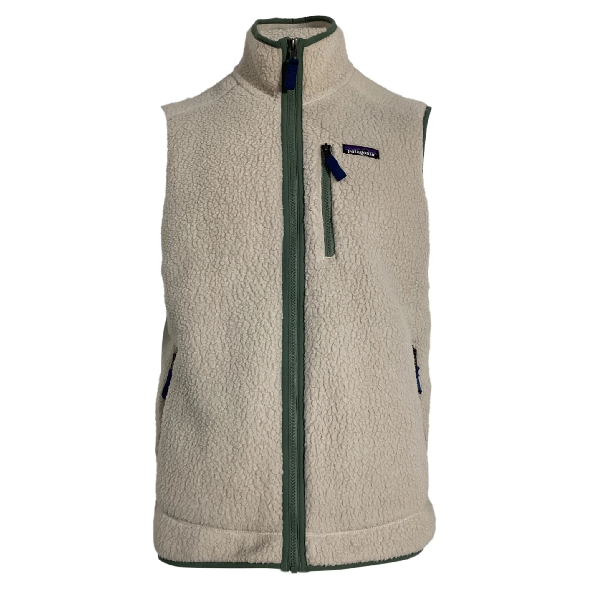 Patagonia Retro Pile Sheared Vest Jacket in Cream Polyester