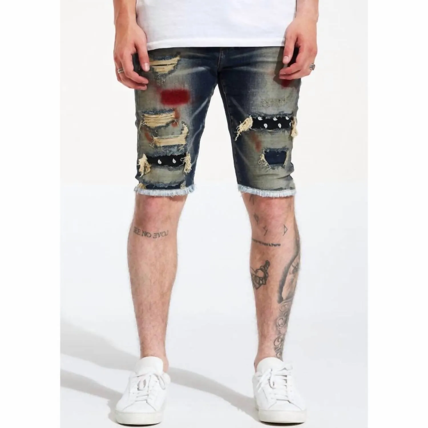 Pierre Jean Shorts In Indigo Tint
