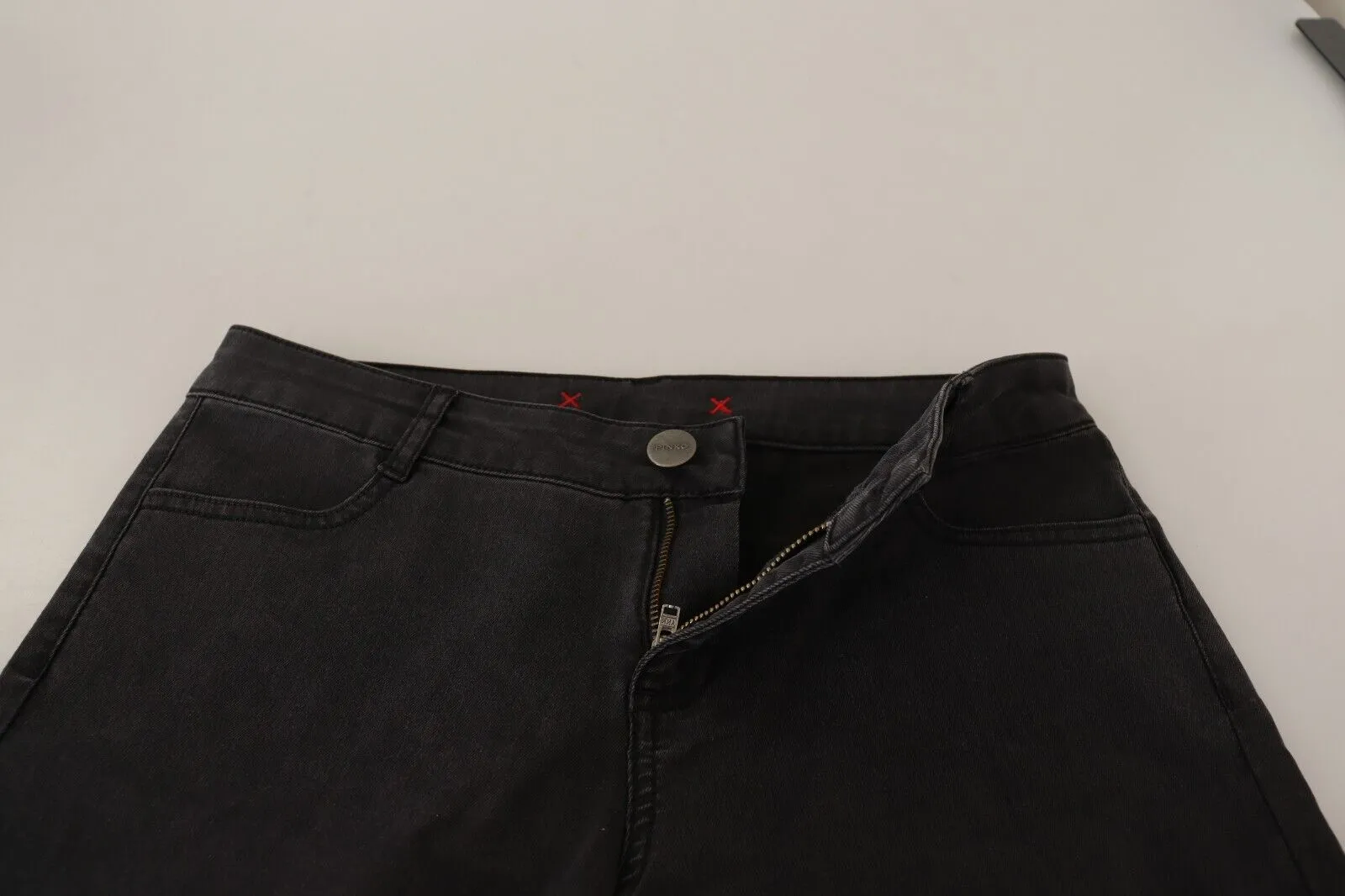 PINKO  Cotton Stretch Skinny Mid Waist Women blue Women's Jeans