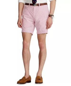 Polo Ralph Lauren 710795029002 Seersucker Shorts Men's Pink Classic-Fit MCAA7