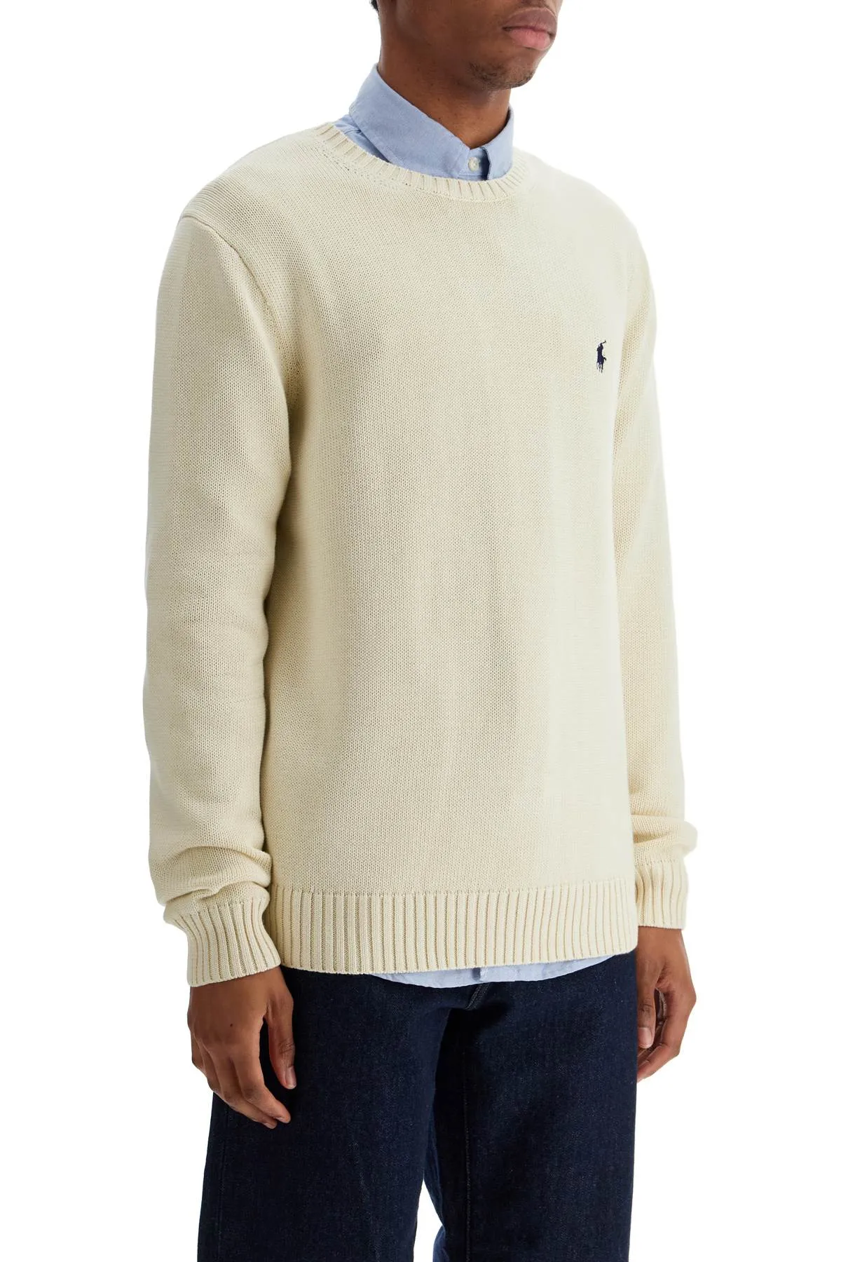 Polo Ralph Lauren Men's Cotton Sweater With Embroide Logo