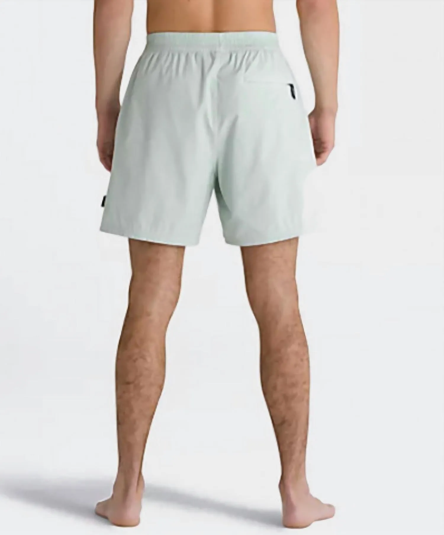 Primary Solid Elastic Boardshorts In Pale Aqua
