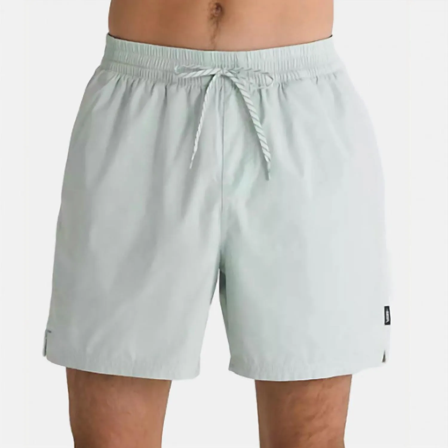 Primary Solid Elastic Boardshorts In Pale Aqua