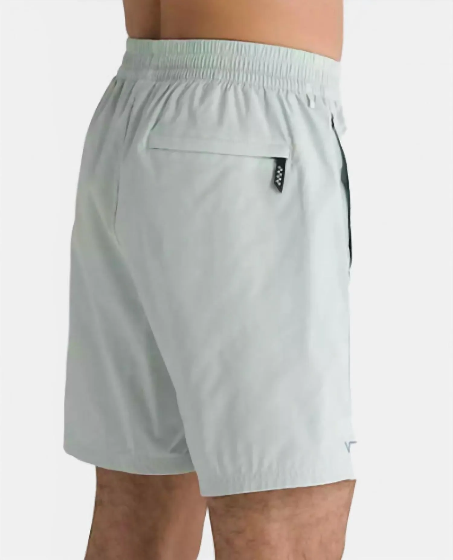 Primary Solid Elastic Boardshorts In Pale Aqua