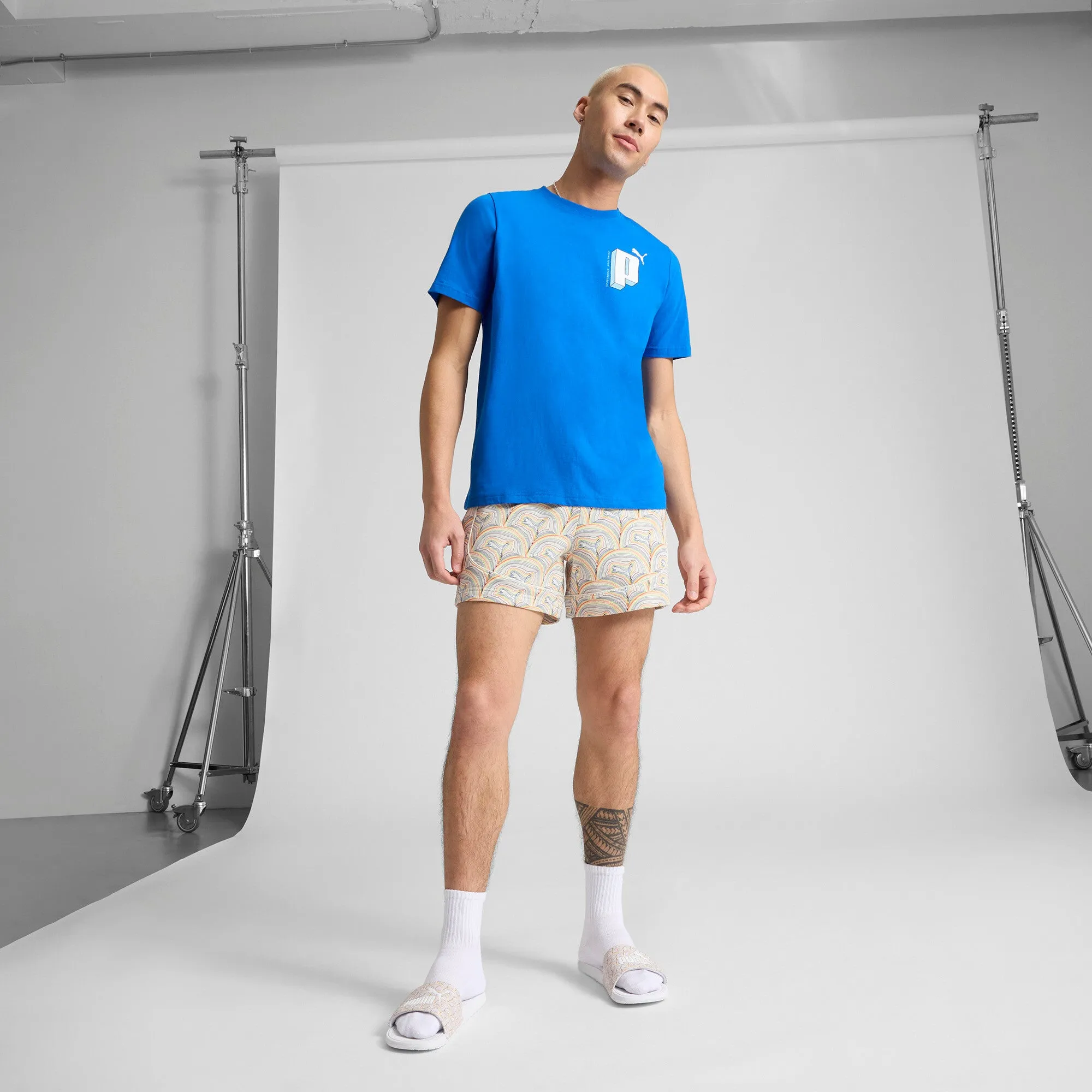 PUMA Men's ESSENTIALS GRAPHIC 5" Shorts