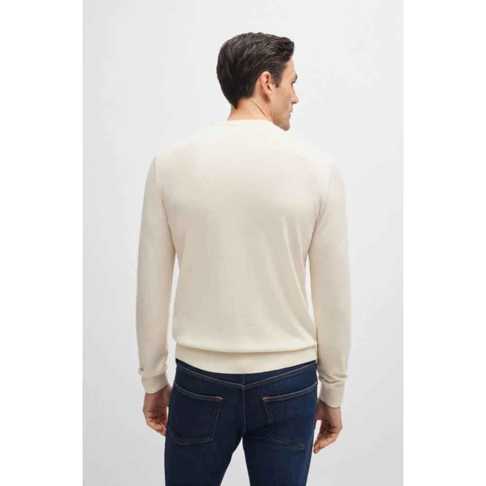 Regular-fit sweater in wool, silk and cashmere
