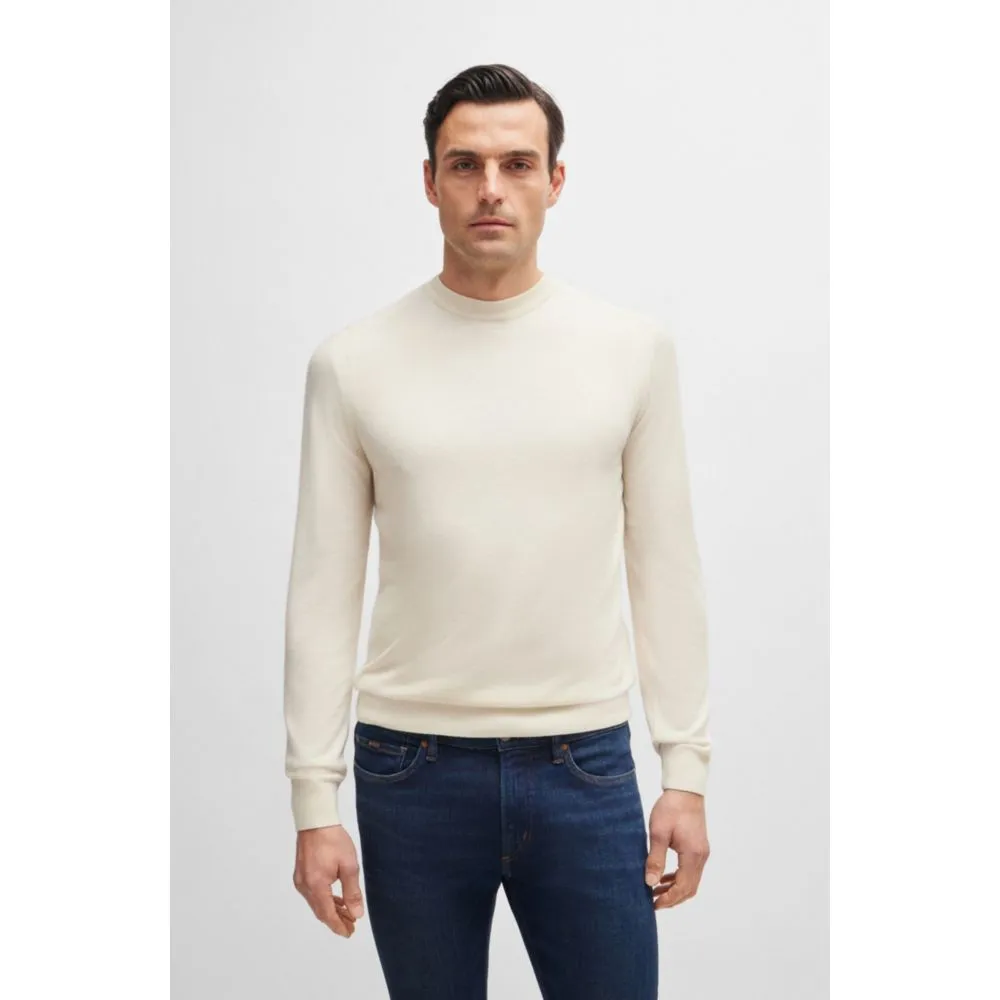 Regular-fit sweater in wool, silk and cashmere