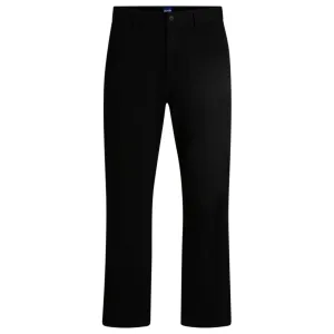 Regular-fit trousers in cotton twill with signature label