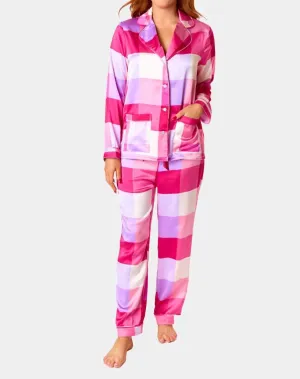 Ripley Pajama Set In Pink Plaid