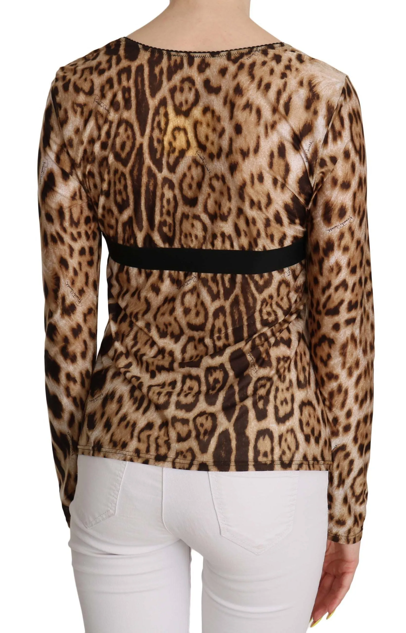 Roberto Cavalli  Round Neck Leopard Women Top Women's Blouse