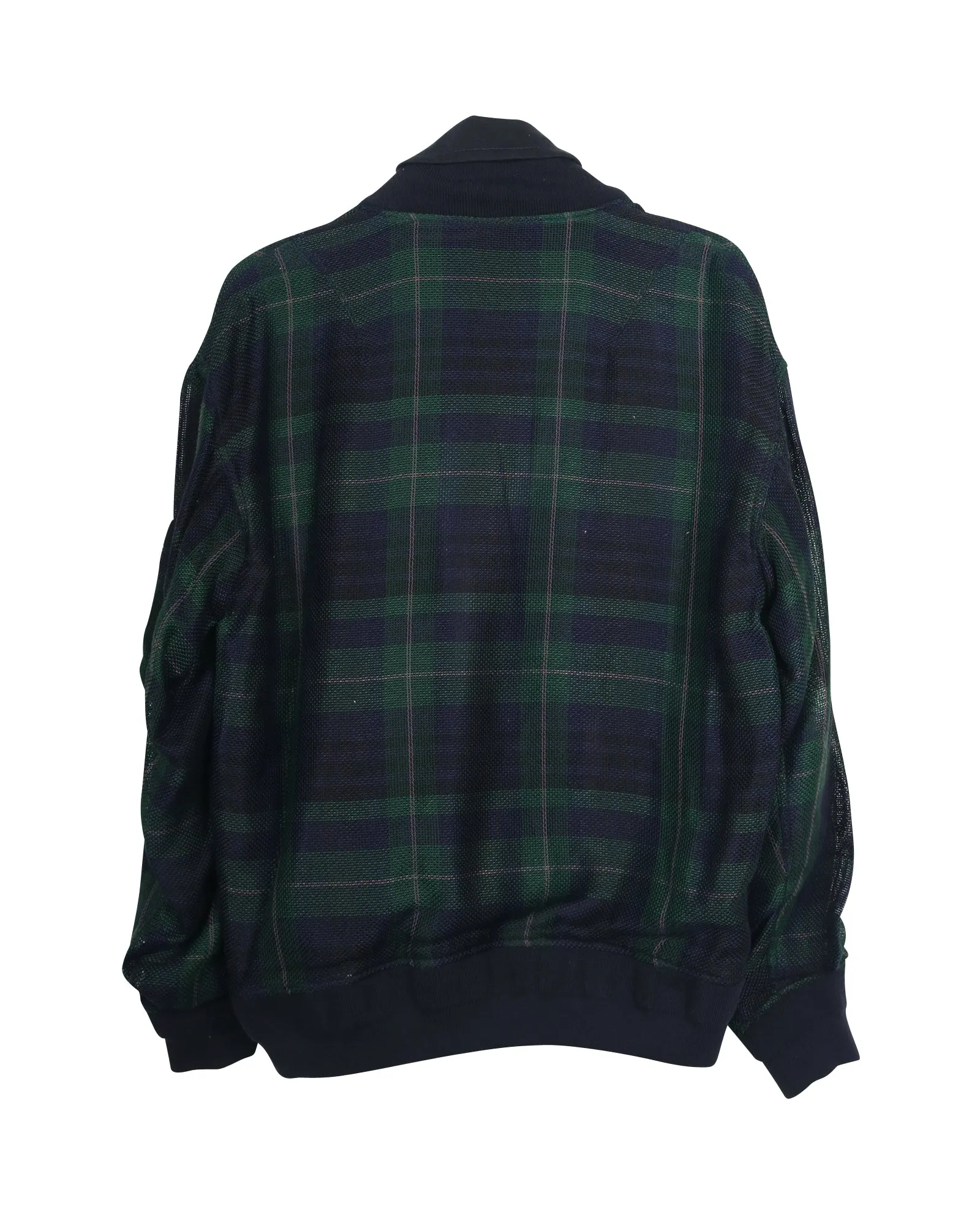 Sacai Checked Bomber Jacket in Multicolor Rayon