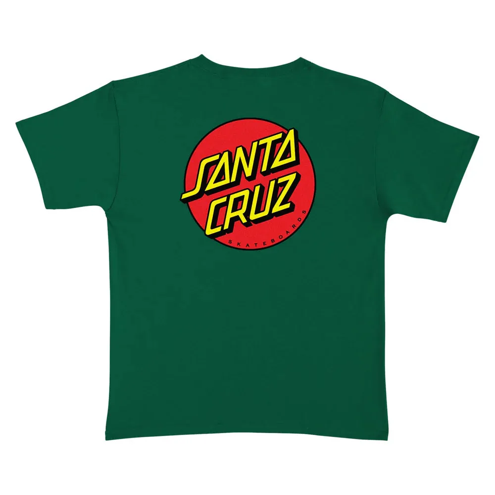 SANTA CRUZ - YOUTH TEE CLASSIC DOT DARK GREEN