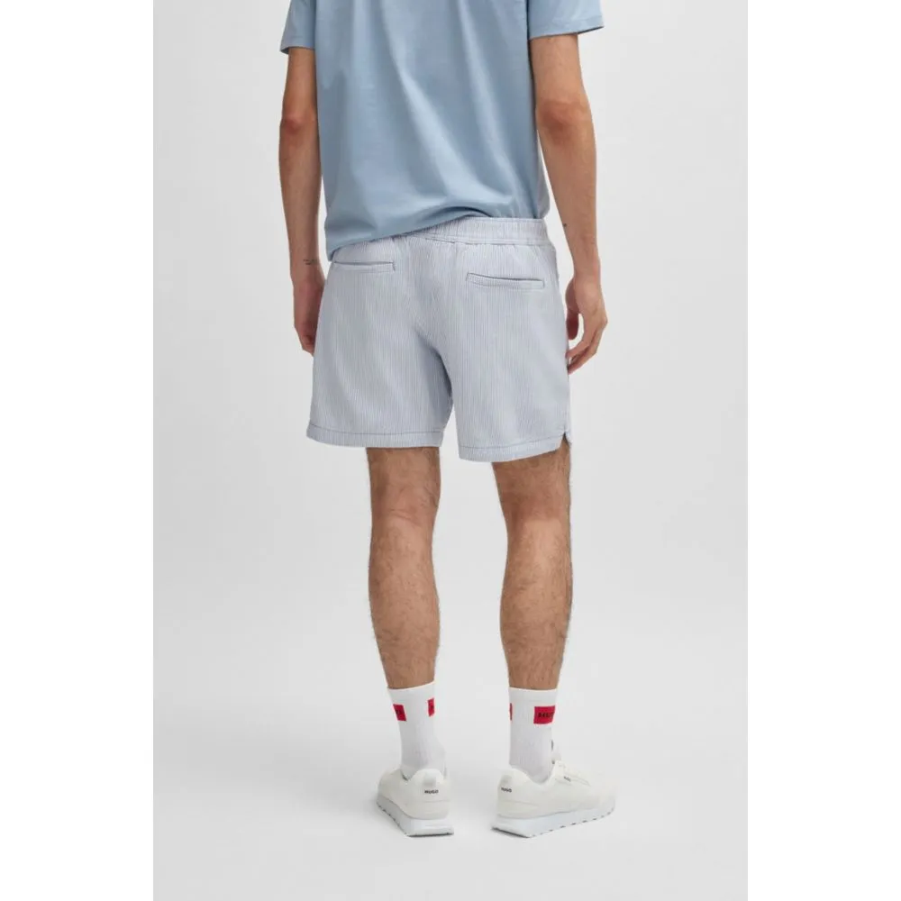 Shorts with vertical stripe