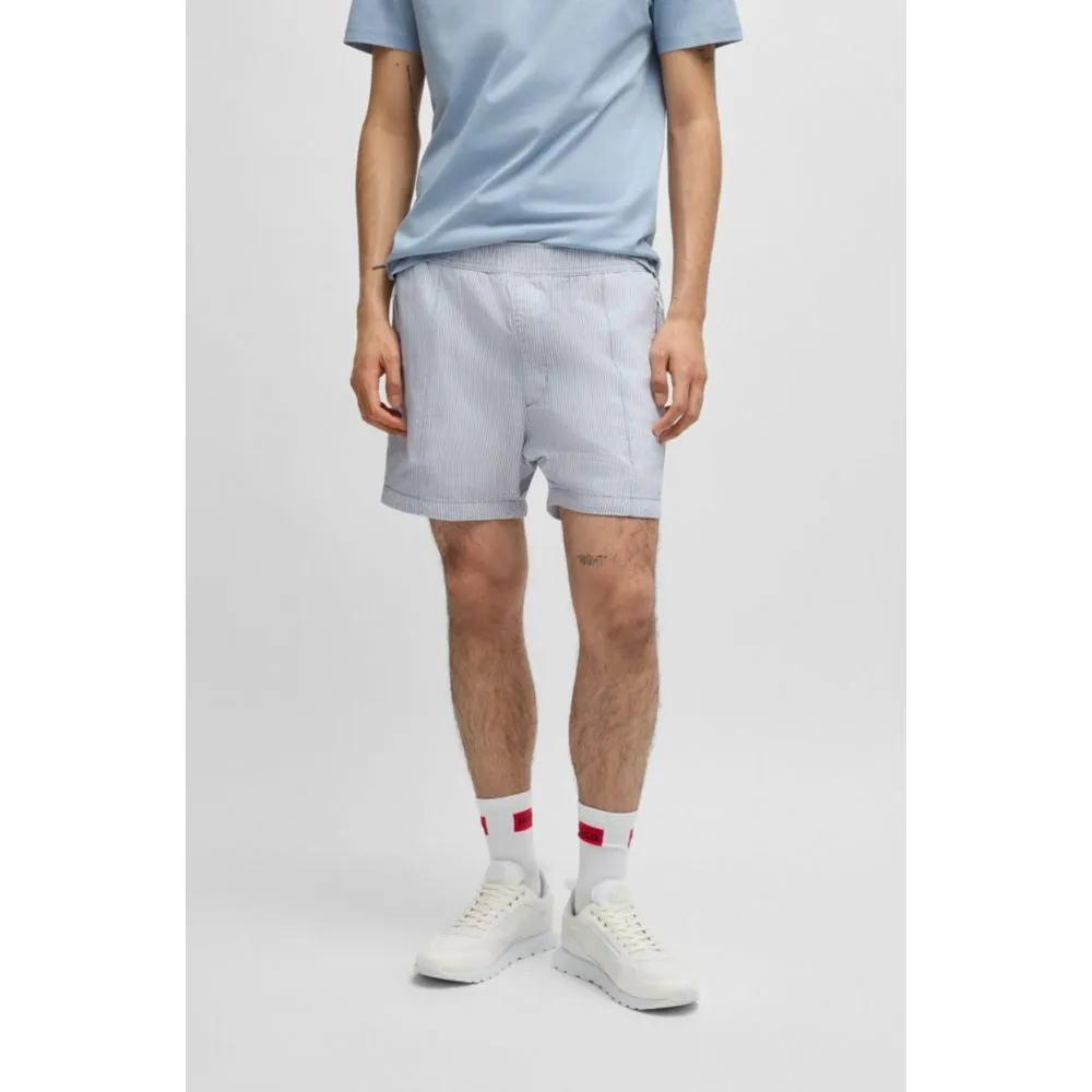 Shorts with vertical stripe