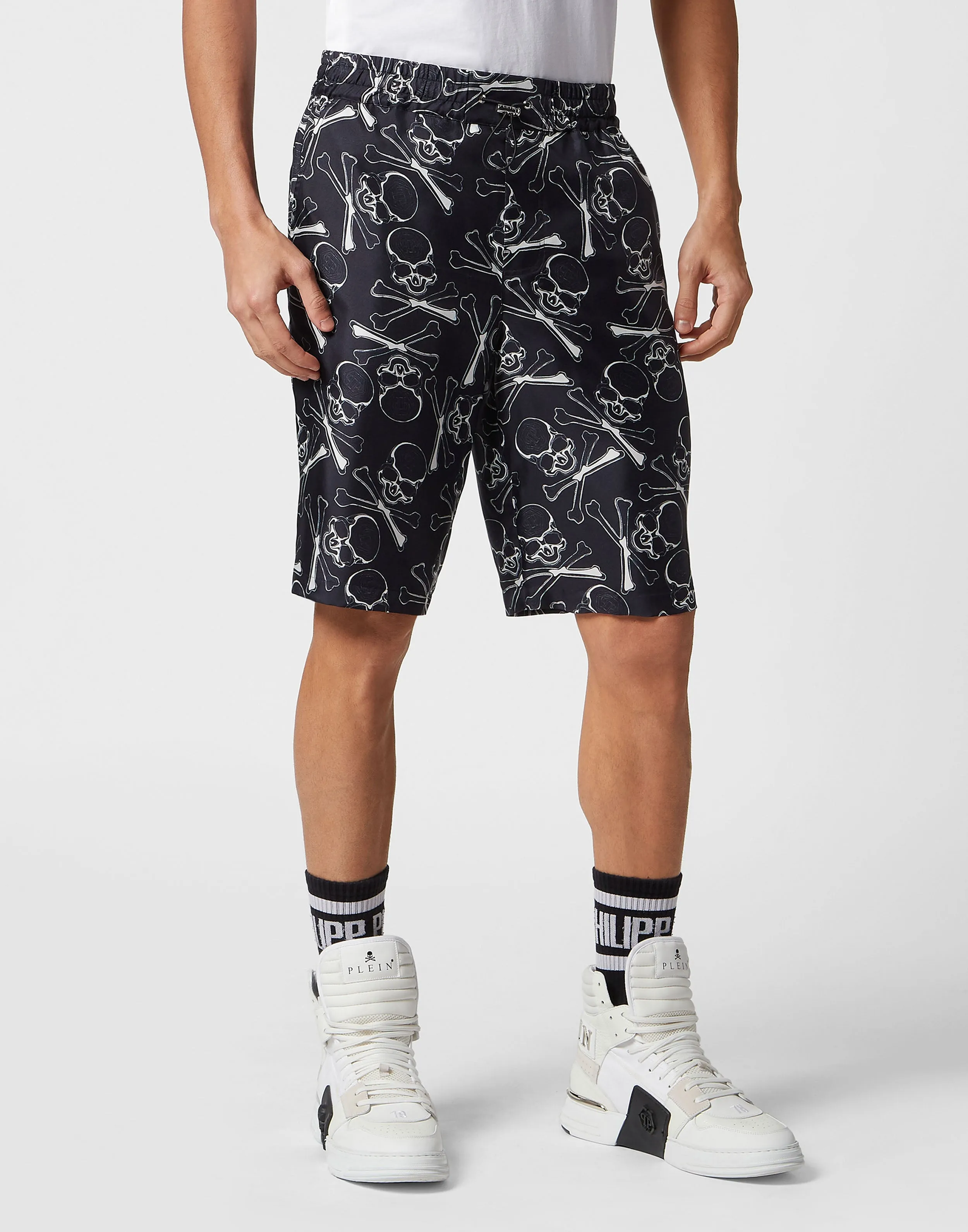 Silk Short Trousers Skull&amp;Bones