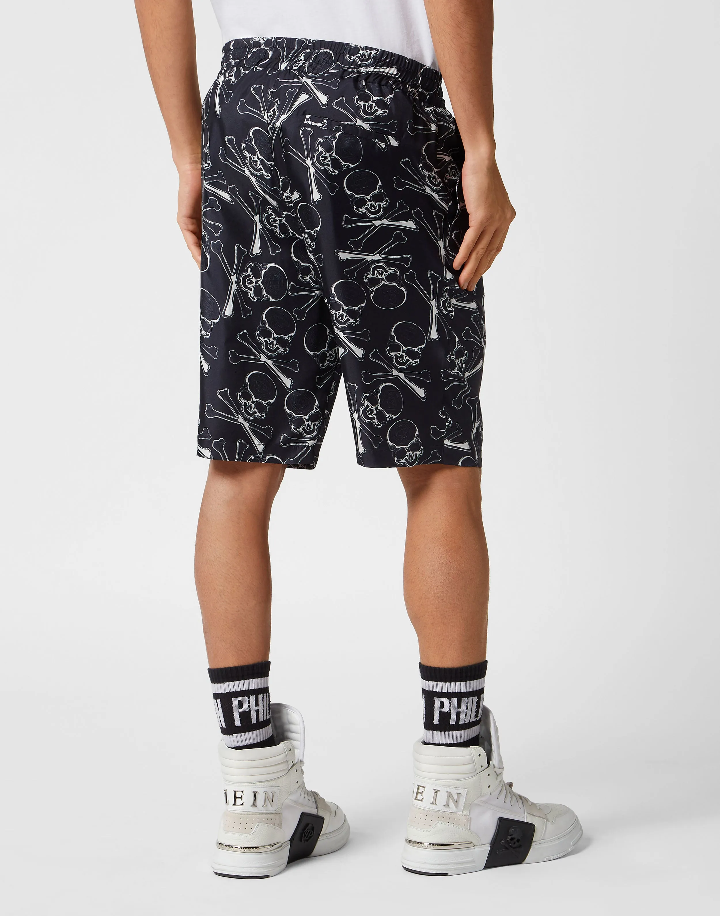 Silk Short Trousers Skull&amp;Bones
