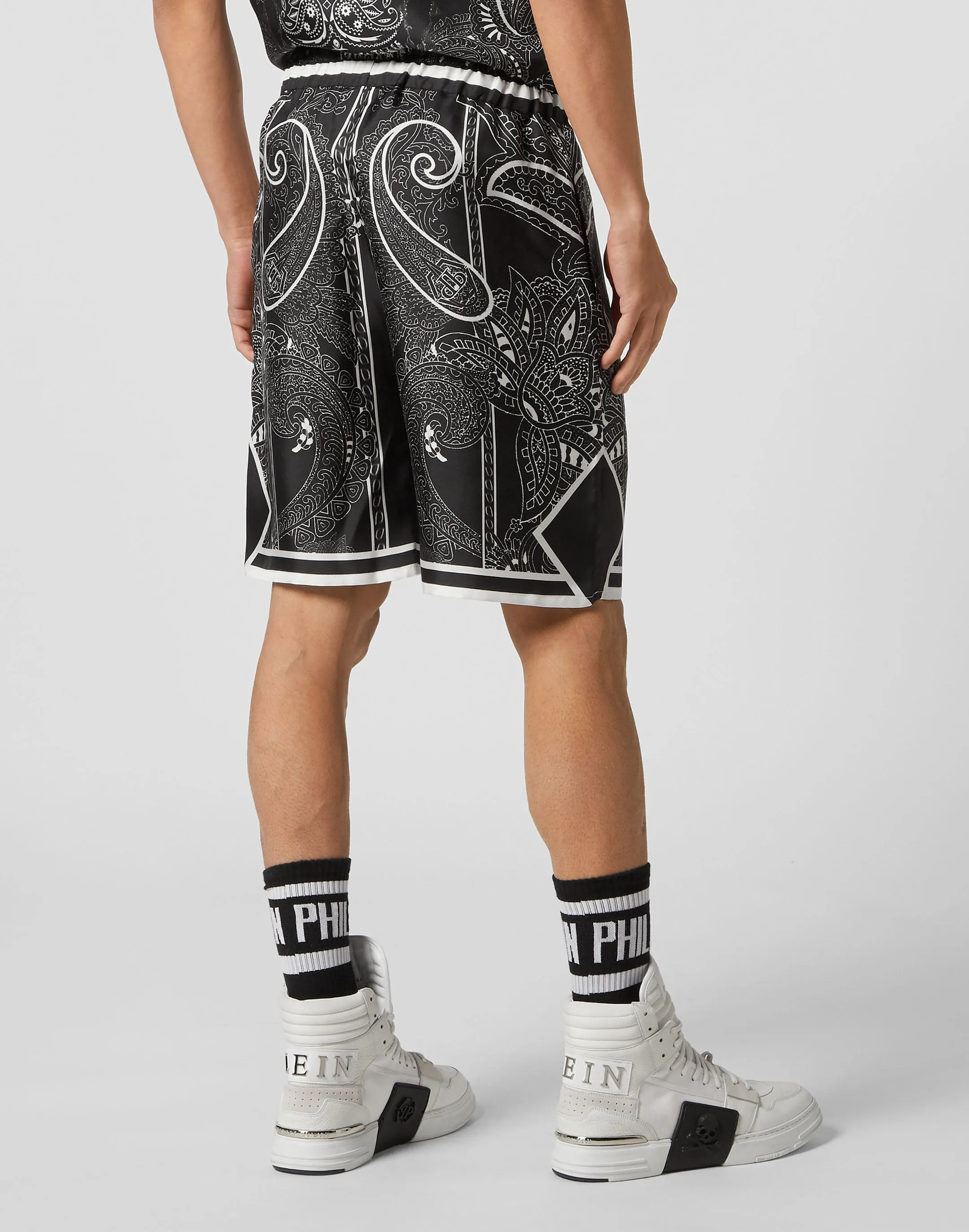 Silk Shorts Paisley Foulard