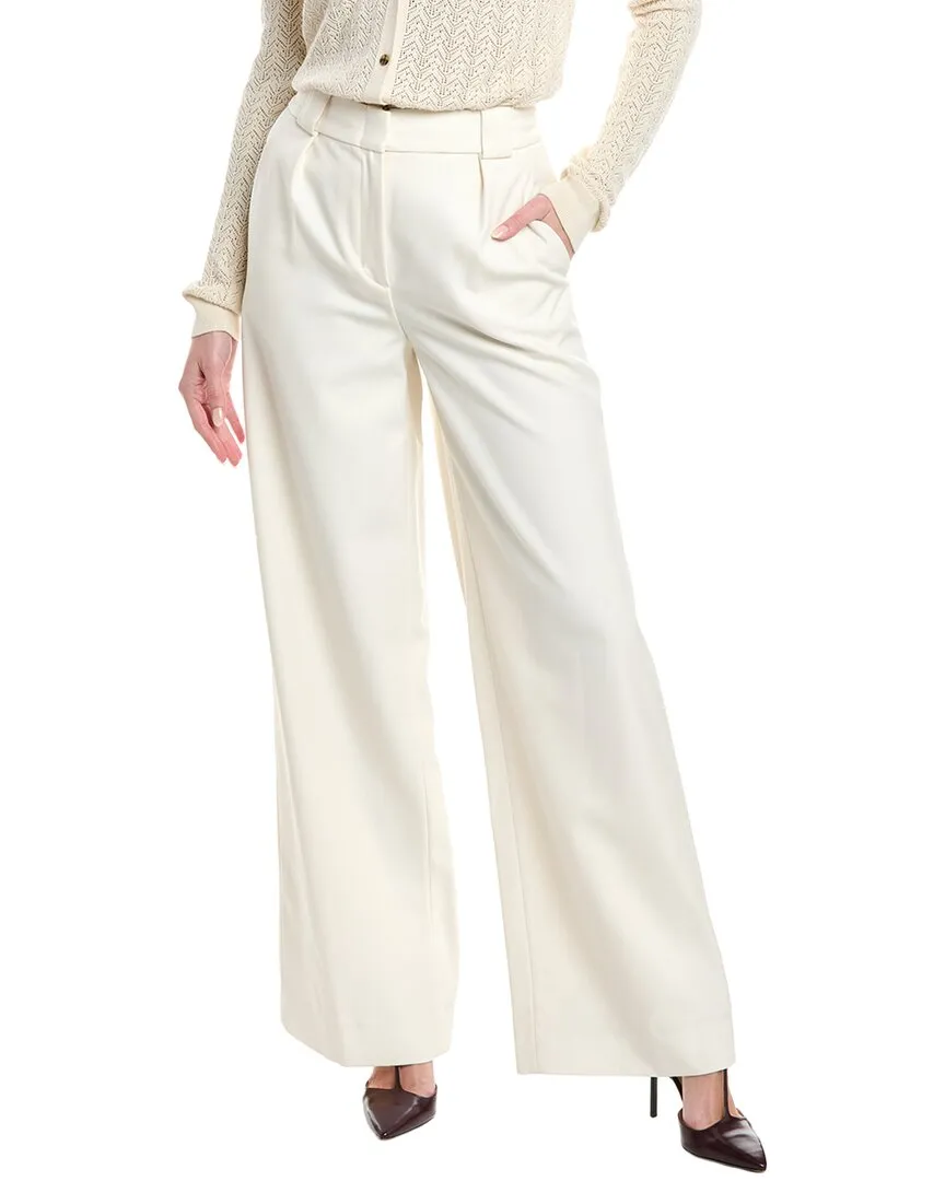 SIMKHAI Titus Wide Leg Wool-Blend Trouser
