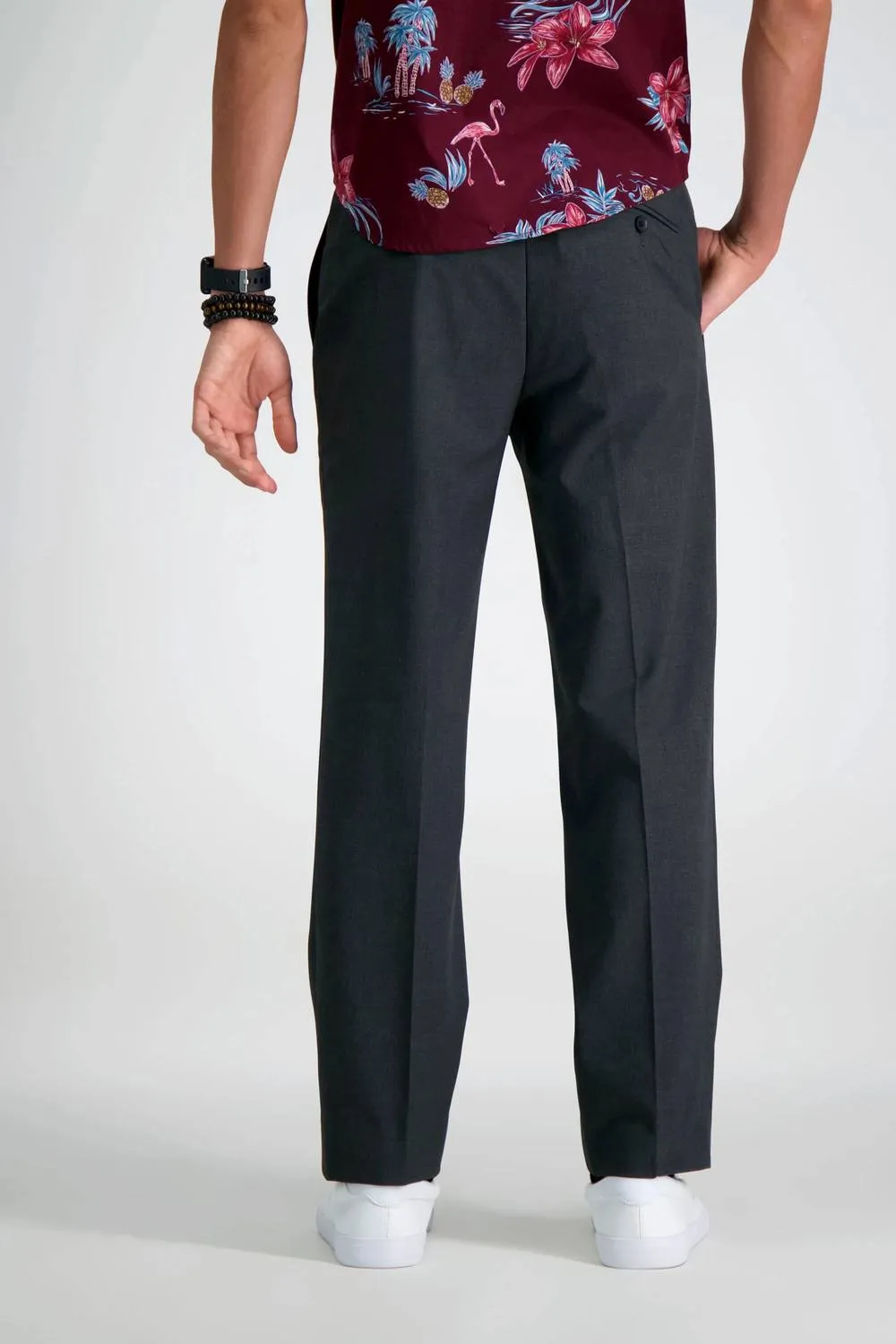 Slim Fit Dress Pants In Charcoal Heather
