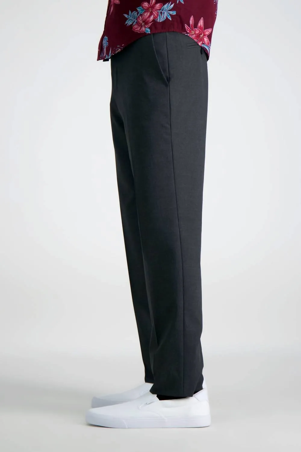 Slim Fit Dress Pants In Charcoal Heather