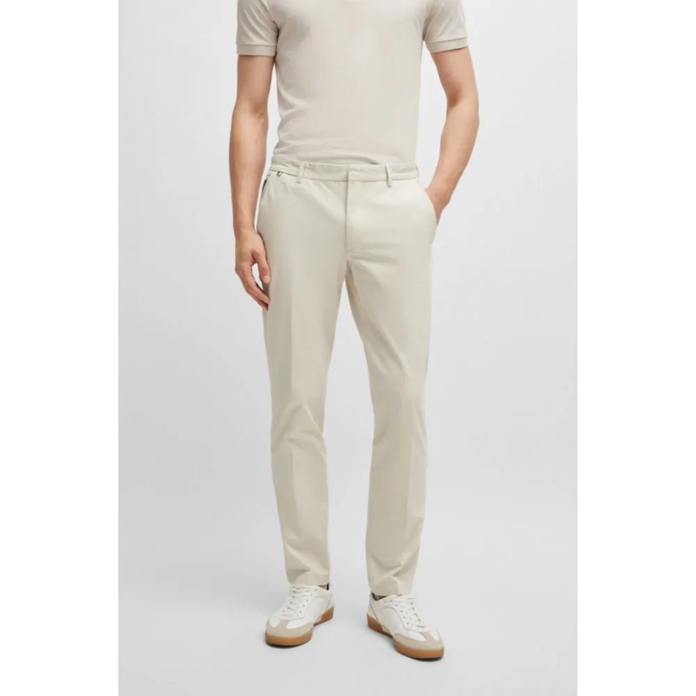 Slim-fit trousers in cotton