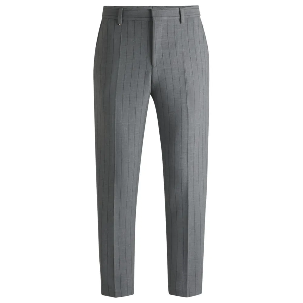Slim-fit trousers in pinstripe stretch fabric