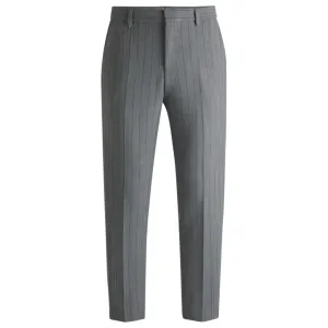 Slim-fit trousers in pinstripe stretch fabric
