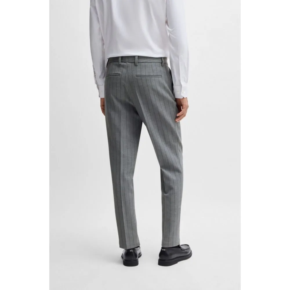 Slim-fit trousers in pinstripe stretch fabric