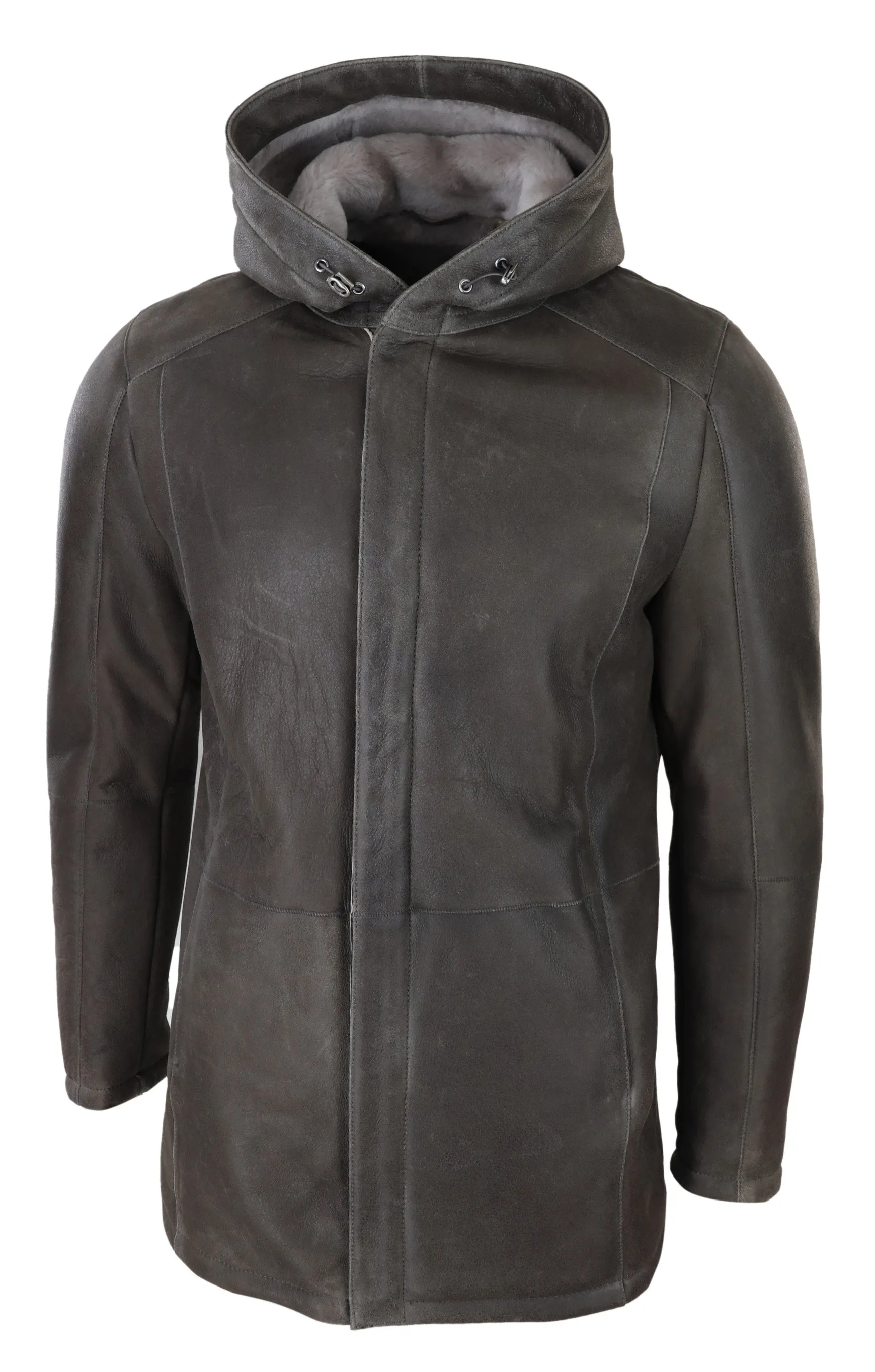 Soft Sheepskin Hooded Winter Coat