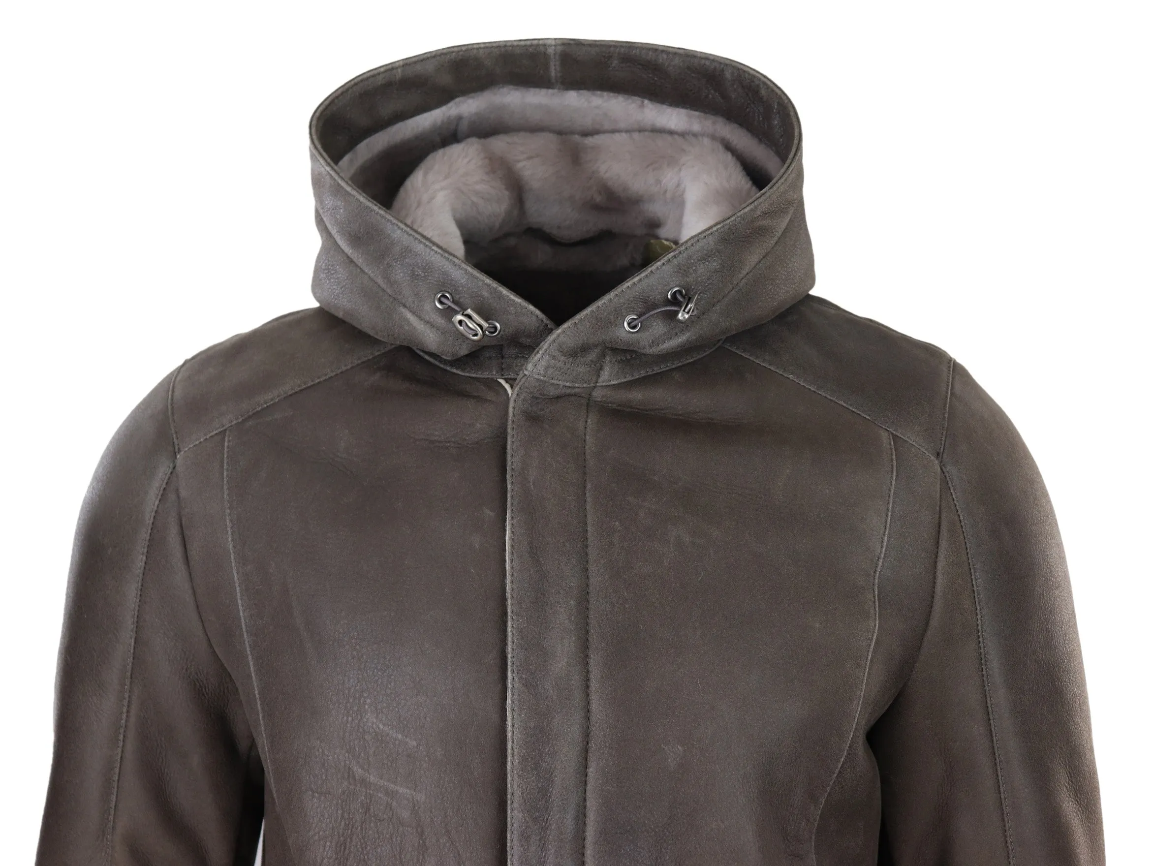 Soft Sheepskin Hooded Winter Coat