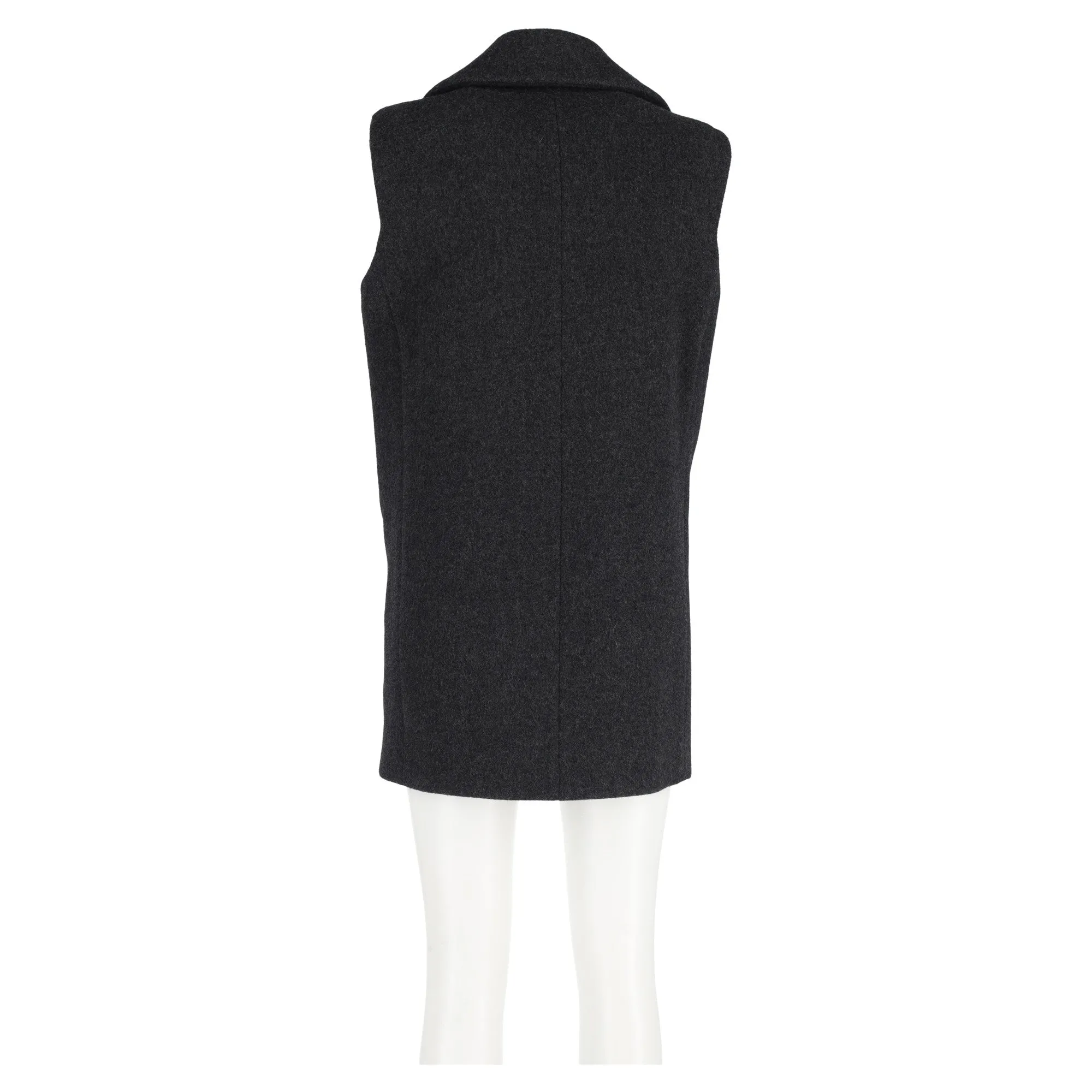 Stella Mccartney Double-Breasted Vest Jacket in Grey Wool