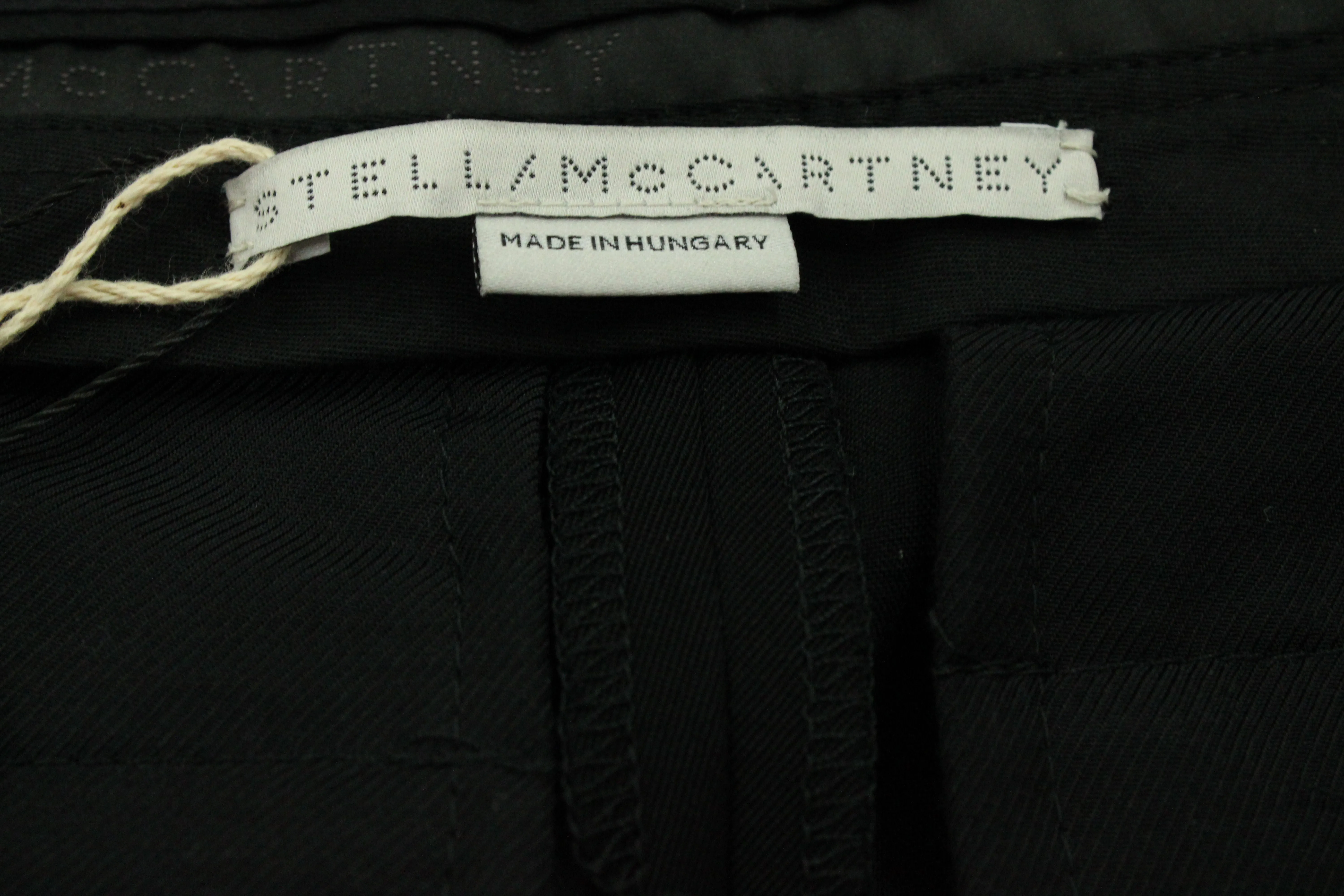 Stella McCartney Straight Leg Pants in Black Wool