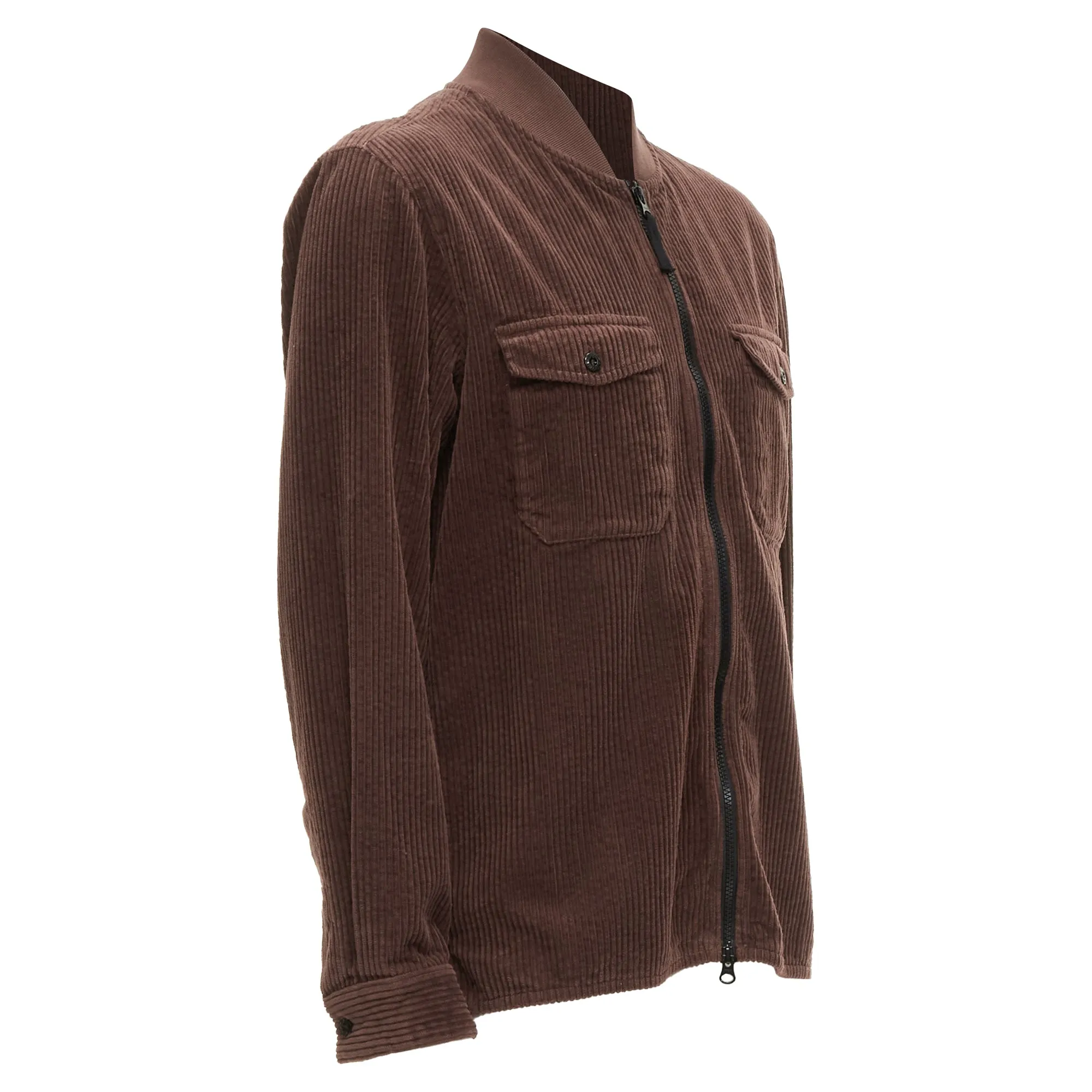 Stone Island corduroy trucker pocket zip up bomber jacket