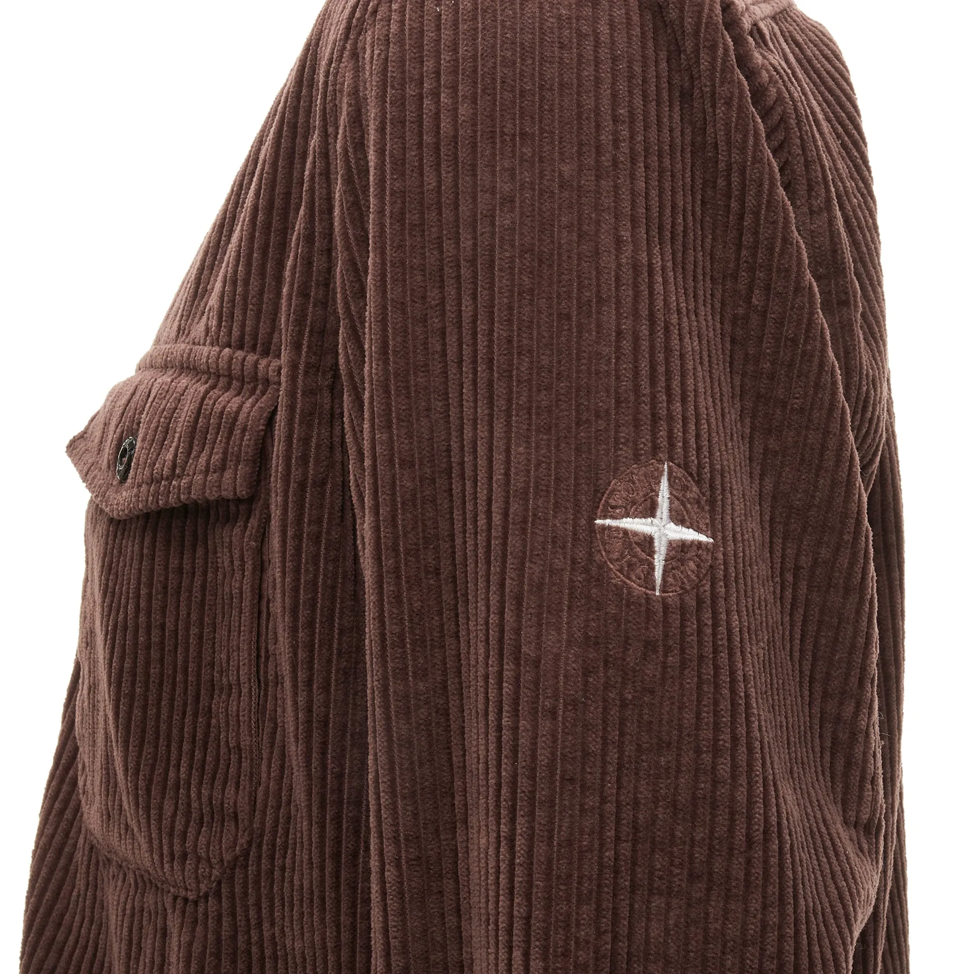 Stone Island corduroy trucker pocket zip up bomber jacket