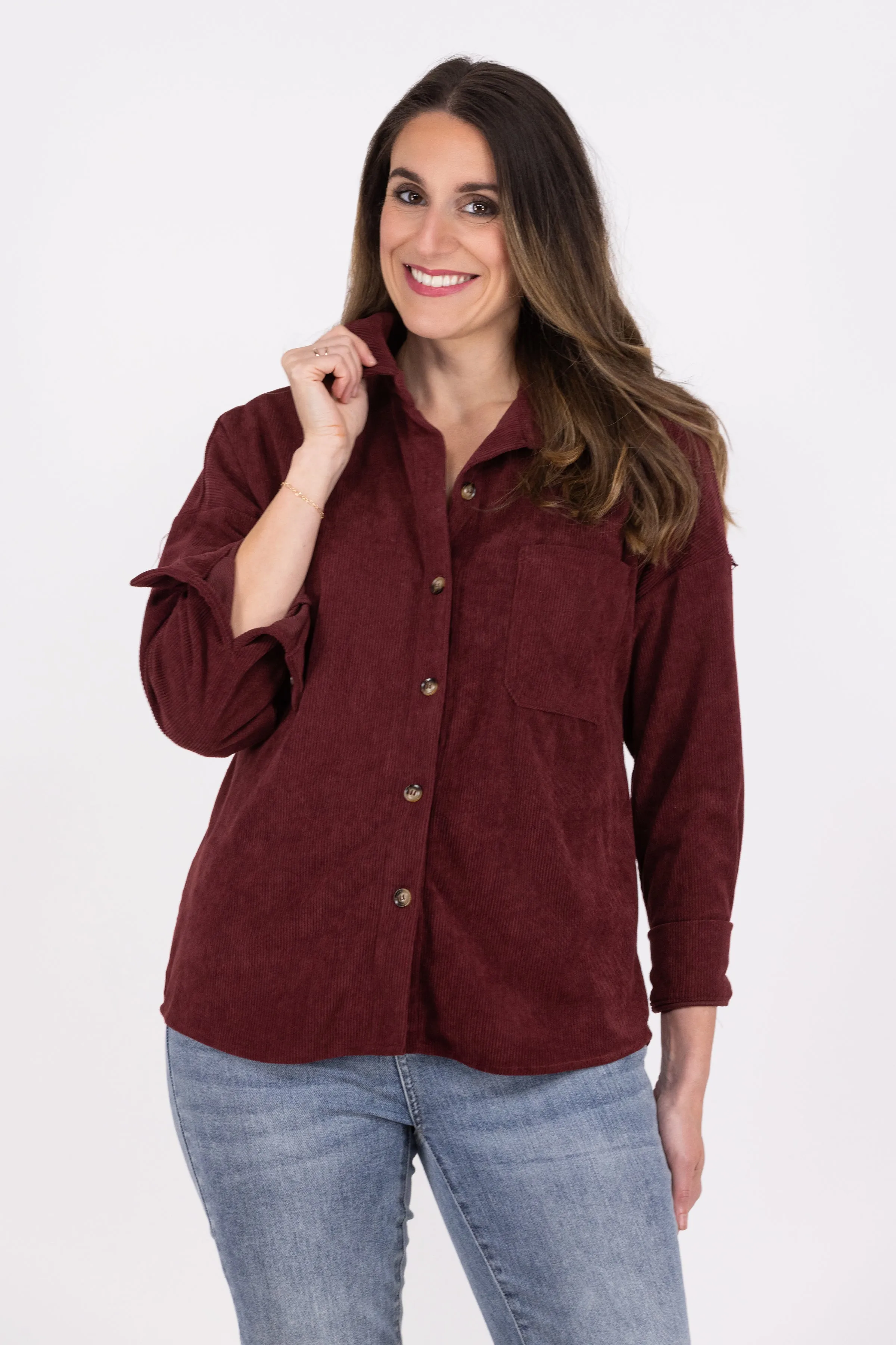Tangle Of Cords Women's Button Down Shacket