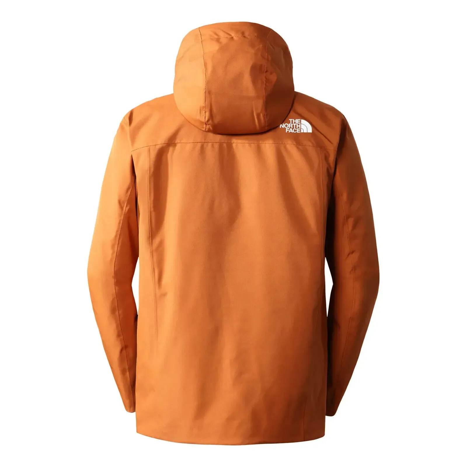 THE NORTH FACE Men's Sickline Insulated Ski Jacket, Leather Brown/Cone Orange/TNF Black, Small