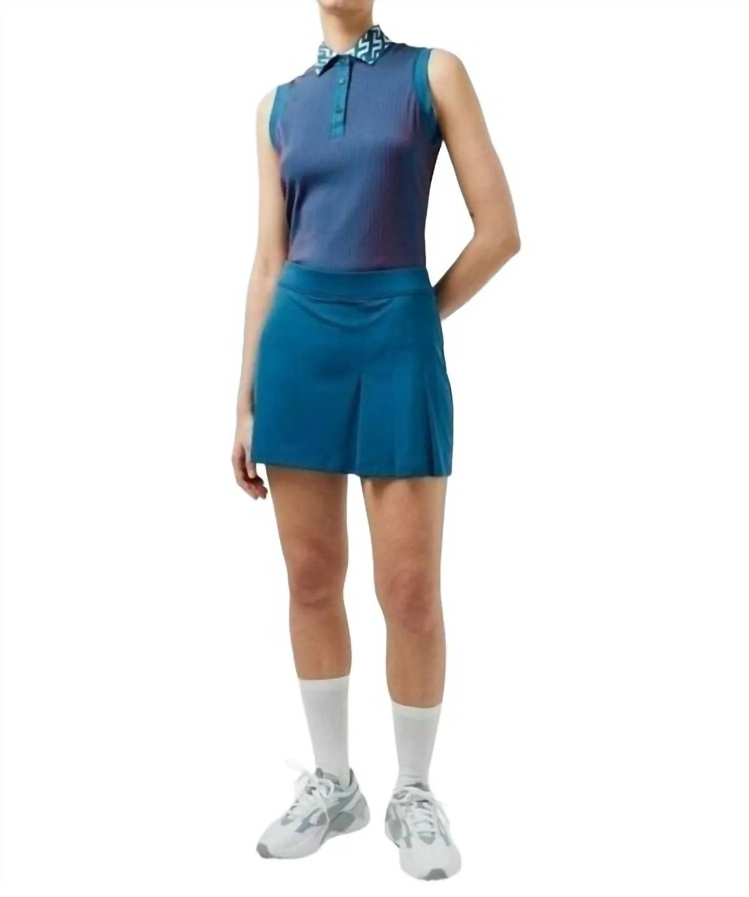 Thea Golf Skirt In Moroccan Blue