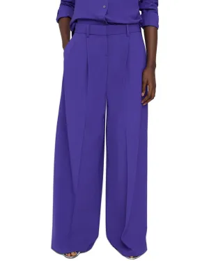 Theory Pleated Low-Rise Wool-Blend Pant