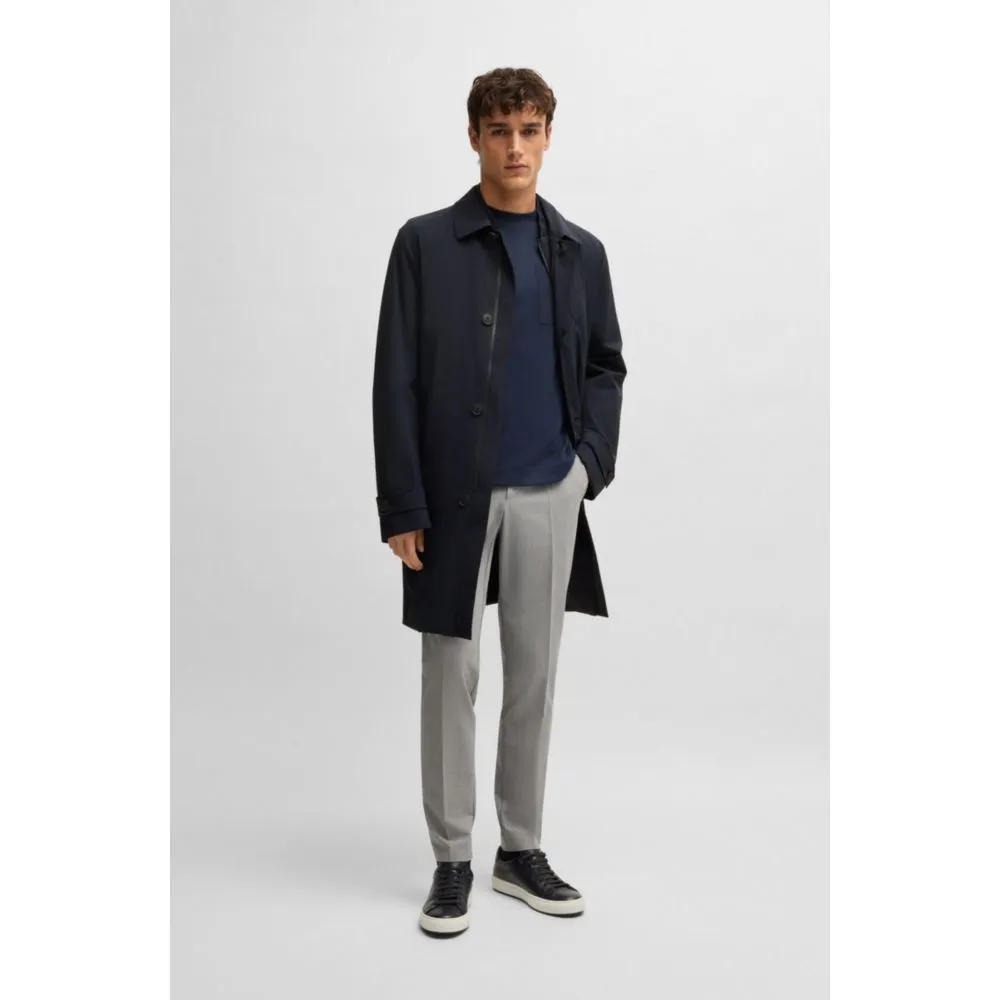 Travel-friendly stretch-softshell coat with detachable inner gilet