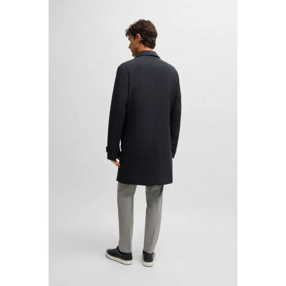 Travel-friendly stretch-softshell coat with detachable inner gilet
