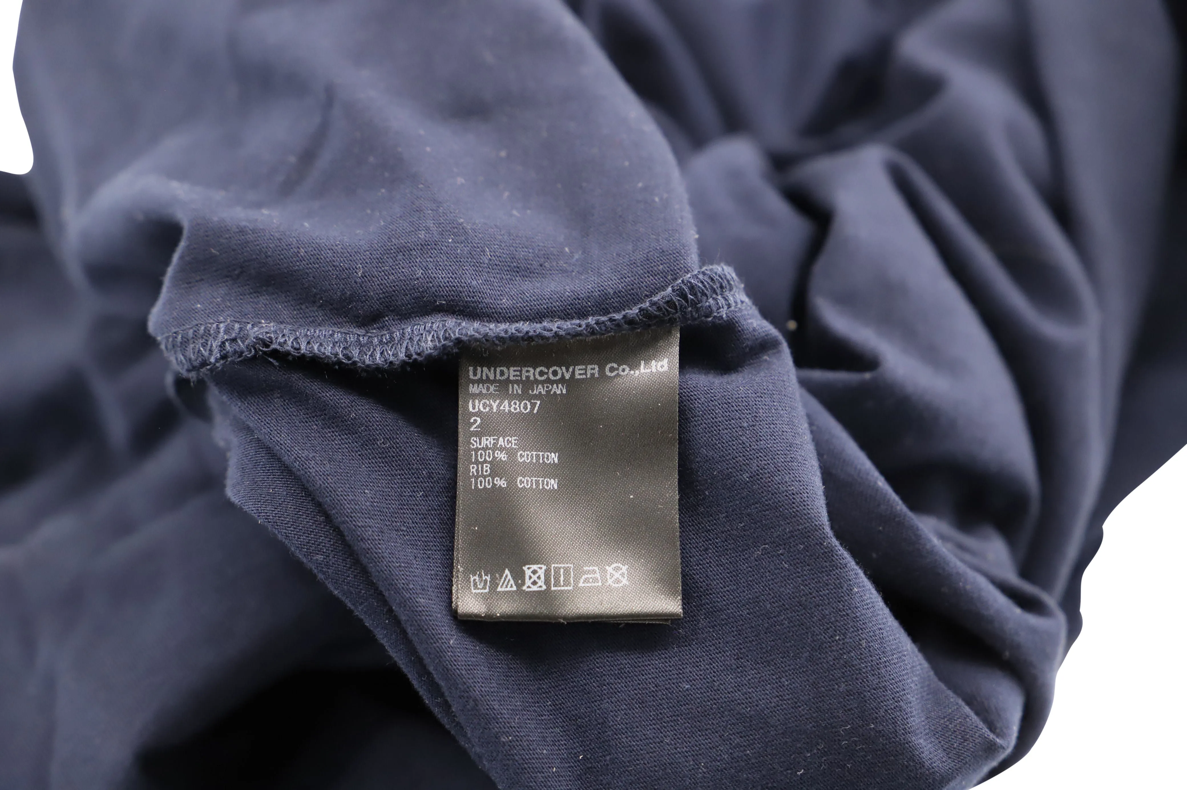 Undercover Long Sleeve Sweatshirt in Navy Blue Cotton