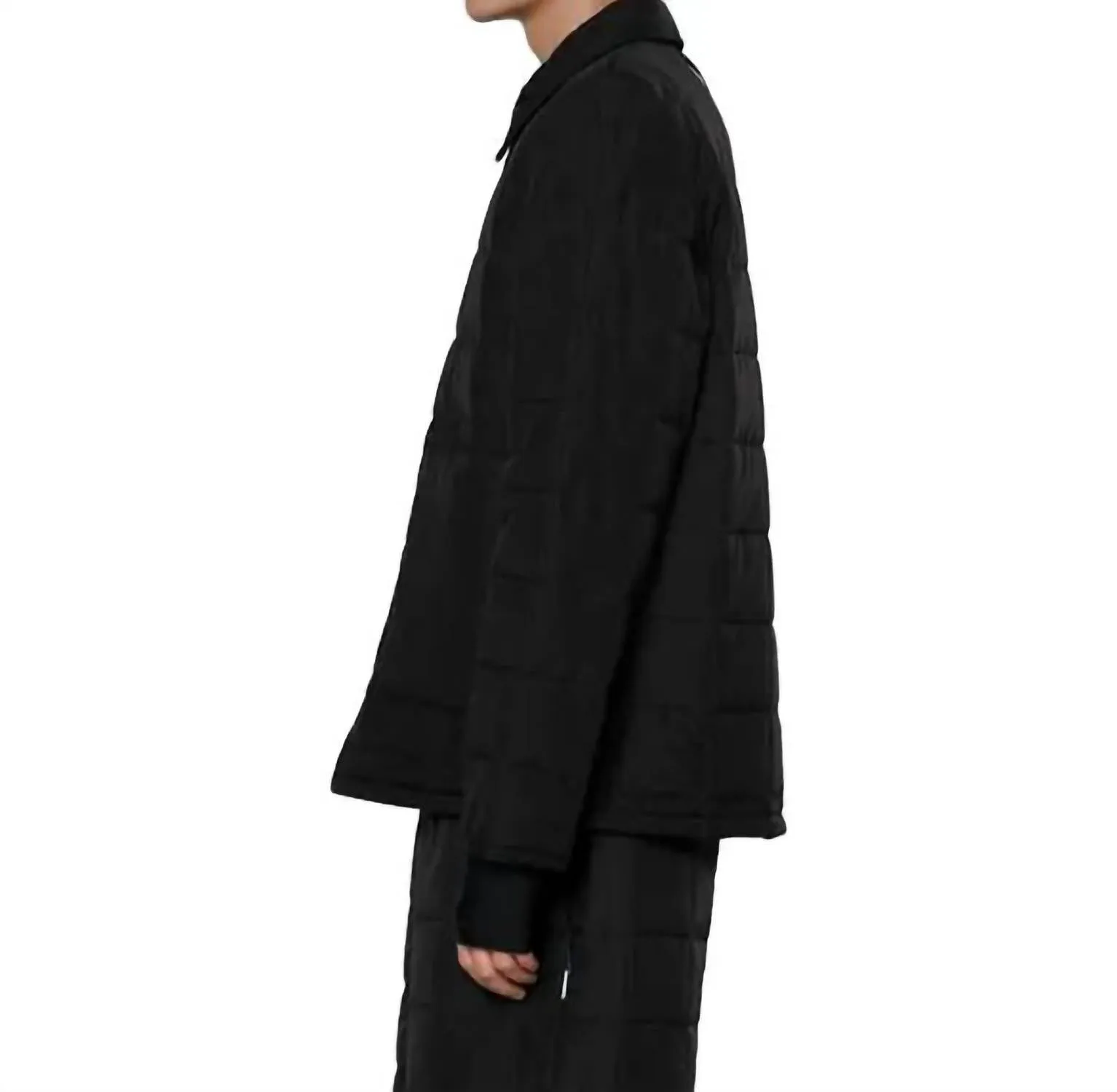 Unisex Liner Shirt Jacket In Black