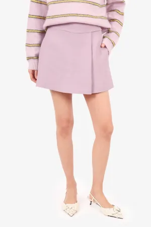 Valentino Purple Wool/Silk Mini Skort Size 42