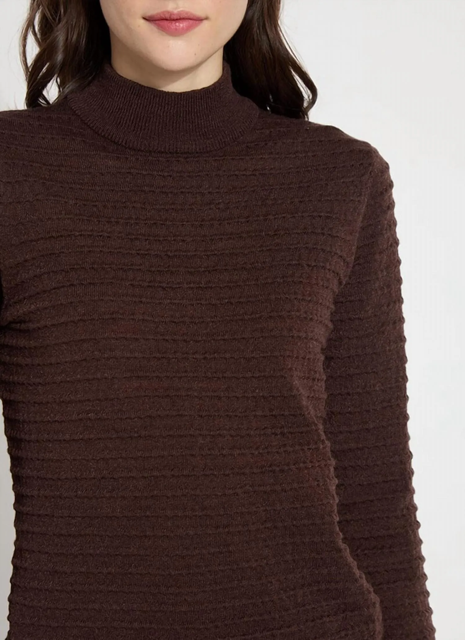 Valery Mockneck Sweater In Mocha
