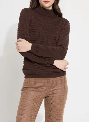 Valery Mockneck Sweater In Mocha
